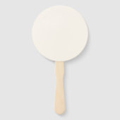 Custom Personalisiert ROUND ECRU WEDDING FANS (10) Fächer (Rückseite)