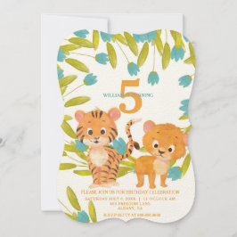 Custom Personalisiert Safari Animal Kid's Birthday Einladung