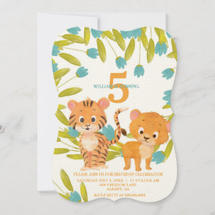 Custom Personalisiert Safari Animal Kid's Birthday Einladung