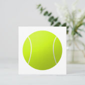 Custom Personalisiert Text Tennis Ball Square Part Einladung (Stehend Vorderseite)