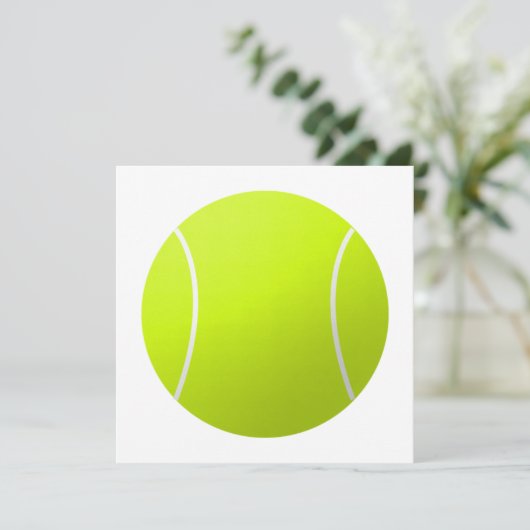 Custom Personalisiert Text Tennis Ball Square Part Einladung (Stehend Vorderseite)