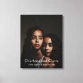 Custom Personalisiert Twin Sisters Foto Leinwanddruck (Vorderseite)