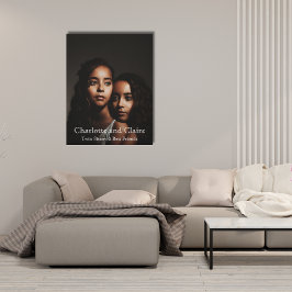 Custom Personalisiert Twin Sisters Foto Leinwanddruck