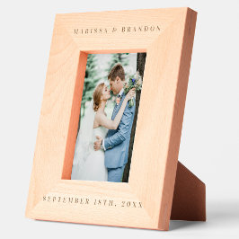 Custom Personalisiert Wedding Couple Names Foto Geätzte Rahmen
