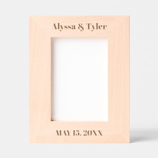 Custom Personalisiert Wedding Foto Geätzte Rahmen (Vorderseite)