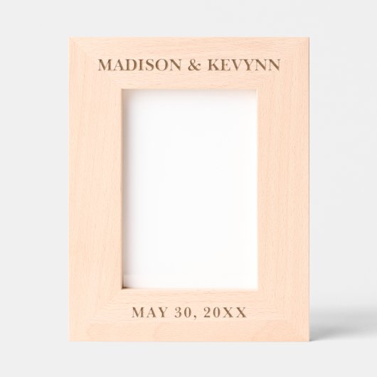 Custom Personalisiert Wedding Foto Geätzte Rahmen (Vorderseite)