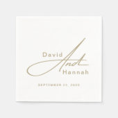 Custom Personalisiert Wedding Napkins mit dem Name Serviette (Vorderseite)