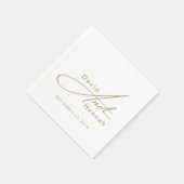 Custom Personalisiert Wedding Napkins mit dem Name Serviette (Ecke)