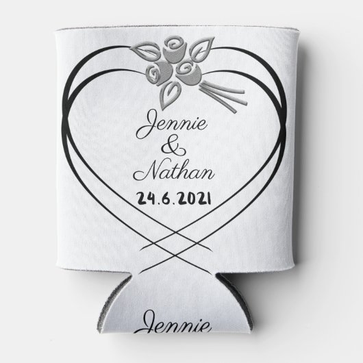Custom Personalisiert Wedding Stubby Holder Dosenkühler (Vorderseite)