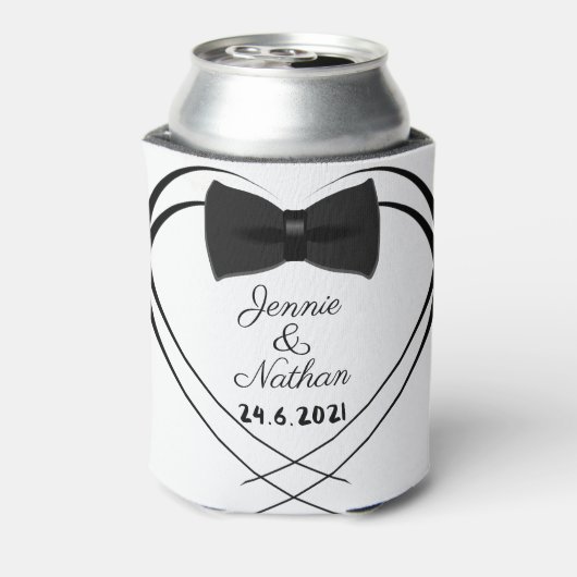 Custom Personalisiert Wedding Stubby Holder Dosenkühler (Kanne Rückseite)