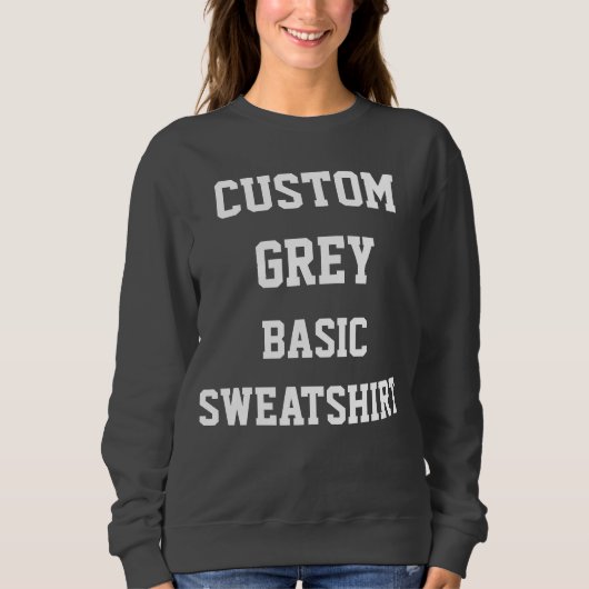 Custom Personalisiert Women's BASIC GRAY SWEATSHIR Sweatshirt (Vorderseite)