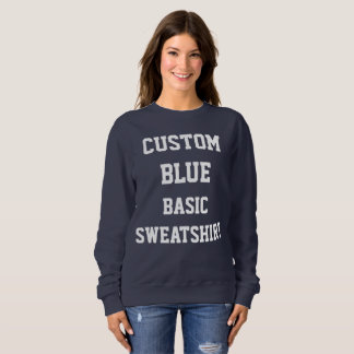 Custom Personalisiert Women's BASIC NAVY SWEATSHIR Sweatshirt