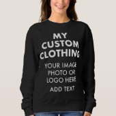 Custom Personalisierte FRAUEN'S BLACK SWEATSHIRT (Vorderseite)