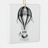 Custom Personalisierte Vintage Heißluftballon Keramikornament (Rechts)