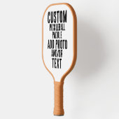 CUSTOM PERSONALISIERTES FOTO ODER TEXT PICKLEBALL SCHLÄGER (Links)