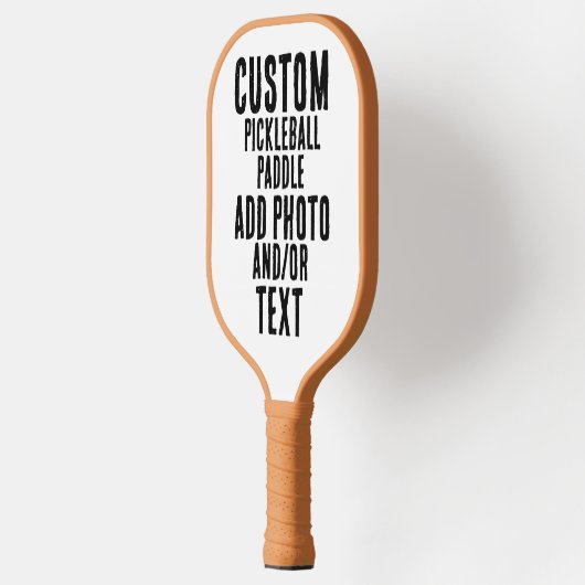 CUSTOM PERSONALISIERTES FOTO ODER TEXT PICKLEBALL SCHLÄGER (Links)