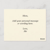 CUSTOM Personalisiertes Foto und Meldung Postkarte (Rückseite)