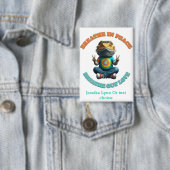 Custom Personalize Boho Bearded Dragon Hippie Button (Insitu)