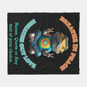 Custom Personalize Boho Bearded Dragon Hippie Fleecedecke (Vorderseite (Horizontal))