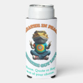 Custom Personalize Boho Bearded Dragon Hippie Selters Dosenkühler (Seltzer Rückseite)