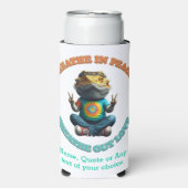 Custom Personalize Boho Bearded Dragon Hippie Selters Dosenkühler (Seltzer Vorderseite)