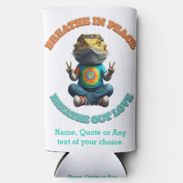 Custom Personalize Boho Bearded Dragon Hippie Selters Dosenkühler