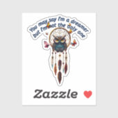 Custom Personalize Boho Owl Beautiful Hippie Aufkleber (Blatt)