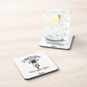 Custom Personalize Boho Owl Beautiful Hippie Getränkeuntersetzer (Rechte Seite)