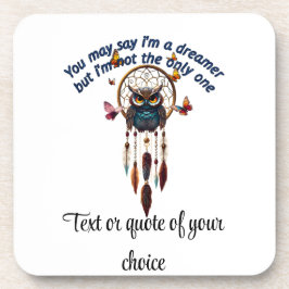 Custom Personalize Boho Owl Beautiful Hippie Getränkeuntersetzer