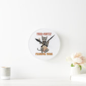 Custom Personalize Boho Owl Beautiful Hippie Runde Wanduhr (Zuhause)