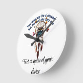 Custom Personalize Boho Owl Beautiful Hippie Runde Wanduhr (Winkel)
