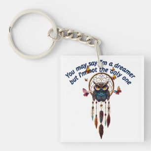 Custom Personalize Boho Owl Beautiful Hippie Schlüsselanhänger