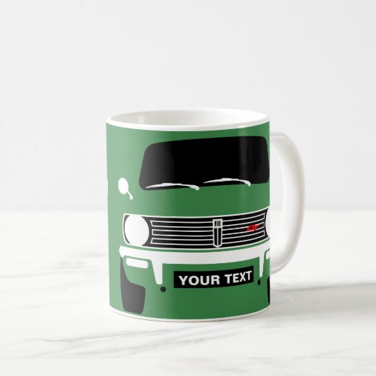 CUSTOM PERSONALIZE CLASSIC RETRO MINI CLUBMAN KAFFEETASSE (VorderseiteRechts)