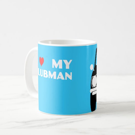CUSTOM PERSONALIZE CLASSIC RETRO MINI CLUBMAN KAFFEETASSE (Vorderseite Links)