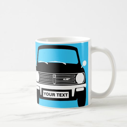 CUSTOM PERSONALIZE CLASSIC RETRO MINI CLUBMAN KAFFEETASSE (Rechts)