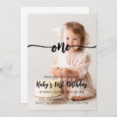 Custom Personalize First Birthday Invitation Einladung (Vorne/Hinten)