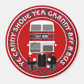 Custom Personalize Scottish Tartan Bus Magnet (Vorne)
