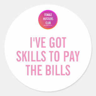 CUSTOM-PERSONALIZE-SKILLS, ZUM DER WECHSEL RUNDER AUFKLEBER