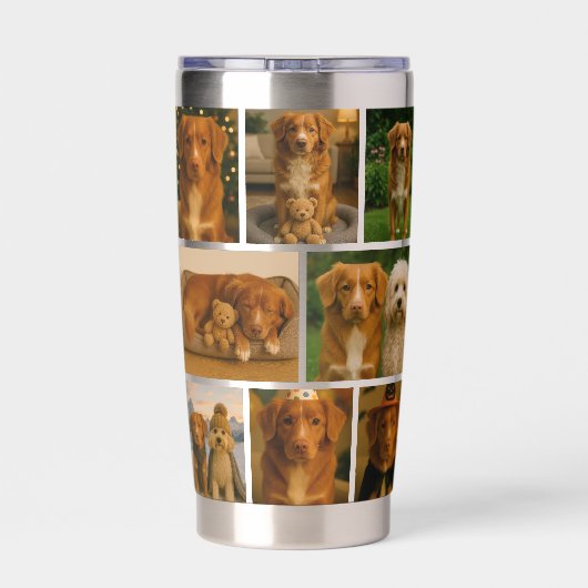 Custom personalized 16 photo collage template thermobecher (Rückseite)