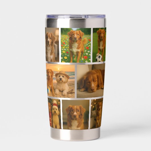 Custom personalized 16 photo collage template thermobecher (Vorderseite)