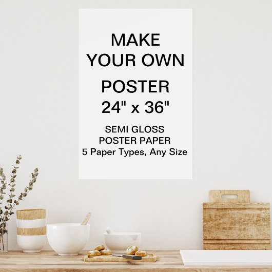 Custom Personalized 24" x 36" Semi Gloss Poster (Küche)