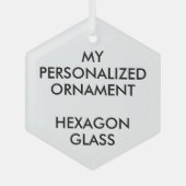 Custom Personalized 3" HEXAGON GLASS ORNAMENT (Vorderseite)