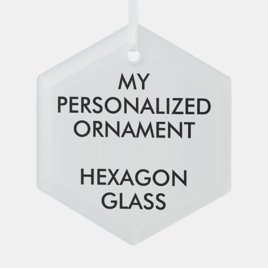 Custom Personalized 3" HEXAGON GLASS ORNAMENT (Vorderseite)