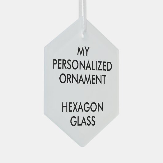 Custom Personalized 3" HEXAGON GLASS ORNAMENT (Vorderseite Rechts)