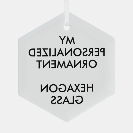 Custom Personalized 3" HEXAGON GLASS ORNAMENT (Rückseite)