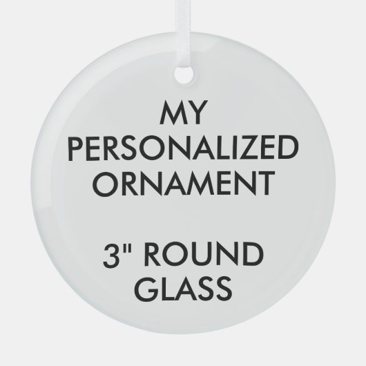 Custom Personalized 3" ROUND GLASS ORNAMENT (Vorderseite)