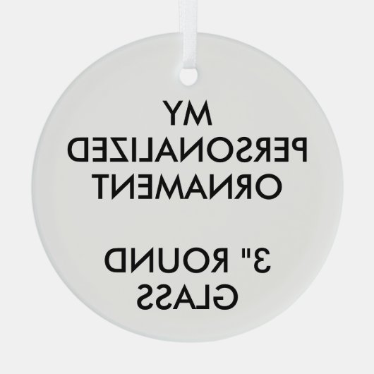 Custom Personalized 3" ROUND GLASS ORNAMENT (Rückseite)