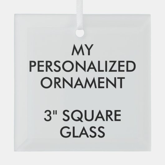 Custom Personalized 3" SQUARE GLASS ORNAMENT Aus Glas (Vorderseite)