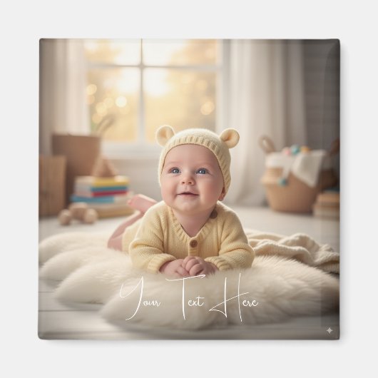 Custom Personalized Baby Picture Keepsake Design Magnet (Vorne)