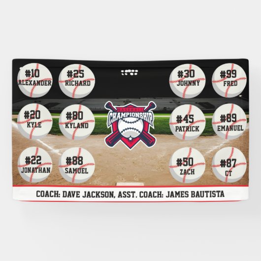 Custom Personalized Baseball Banner Ideas Team (Horizontal)